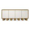 Marcelle Sideboard White with Chunky Legs
