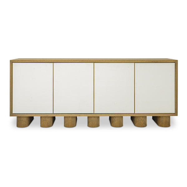 Marcelle Sideboard White with Chunky Legs