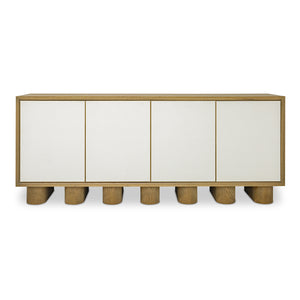 Marcelle Sideboard White with Chunky Legs