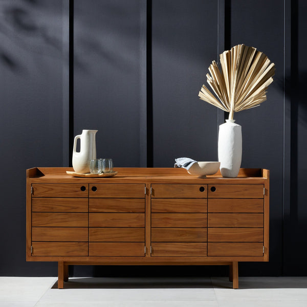 Lula Outdoor Sideboard - Natural Teak-FSC