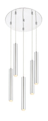 Forest 5 Light Island/Billiard in Chrome Finish