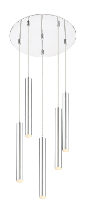 Forest 5 Light Island/Billiard in Chrome Finish