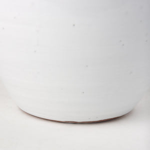 Basin Small Off-White Glazed Vase