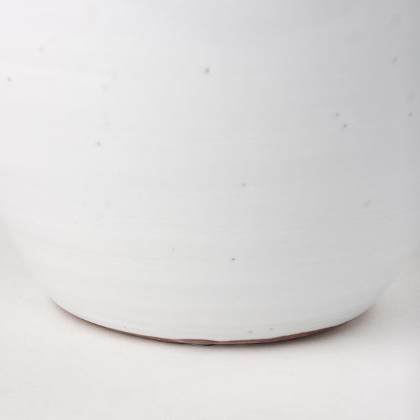 Basin Small Off-White Glazed Vase