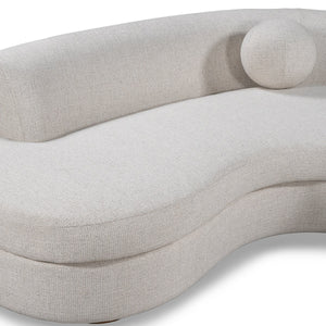 Concord Upholstered Sectional with Curved Silhouette - Ivory