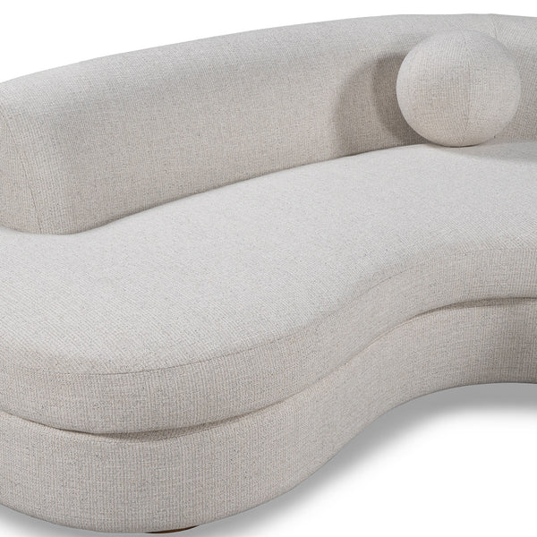 Concord Upholstered Sectional with Curved Silhouette - Ivory