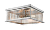 Camellia 3 Light Flush Mount in Brushed Nickel Finish