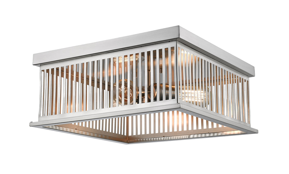 Camellia 3 Light Flush Mount in Brushed Nickel Finish