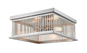 Camellia 3 Light Flush Mount in Brushed Nickel Finish
