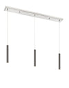 Forest 3 Light Island/Billiard in Brushed Nickel Finish
