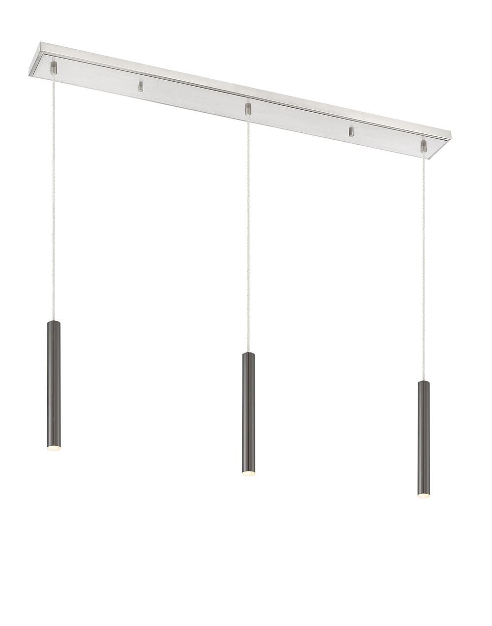 Forest 3 Light Island/Billiard in Brushed Nickel Finish