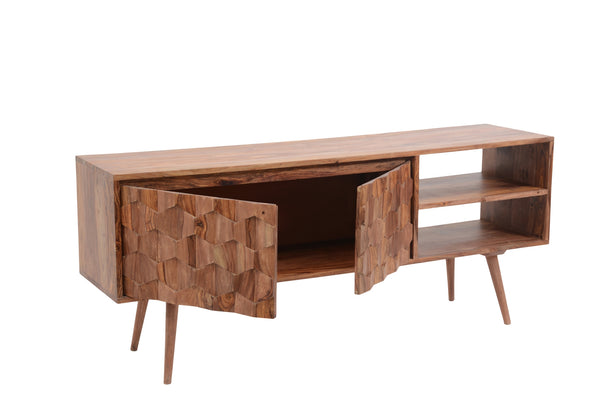 Moe's O2 TV Cabinet in Natural Sheesham Wood