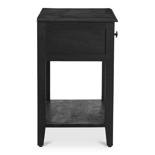 Moe's Corrine Nightstand in Antique Black Mango Wood