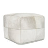 Classic Home Hide Pouf - Leather & Polystyrene