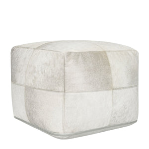 Classic Home Hide Pouf - Leather & Polystyrene