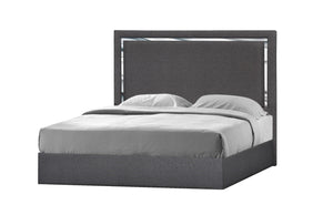 Monet Queen Bed in Charcoal