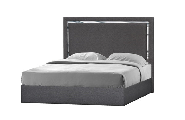 Monet Queen Bed in Charcoal