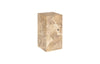 Teak Slice Pedestal, Square, Bleached , Small