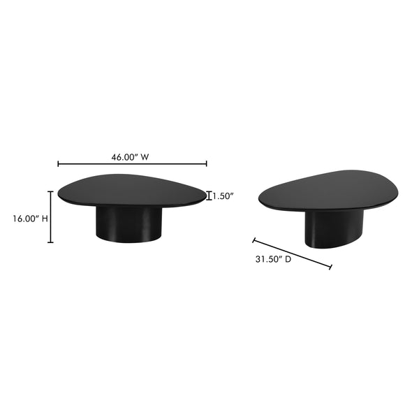 Eden Coffee Table Black Lacquer Finish