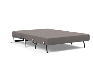 CUBED FULL SOFA BED in MIXED DANCE GREY FABRIC WITH Chrome legs 521