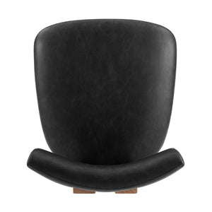 Hailey Faux Leather Dining Side Chair, Casa Black