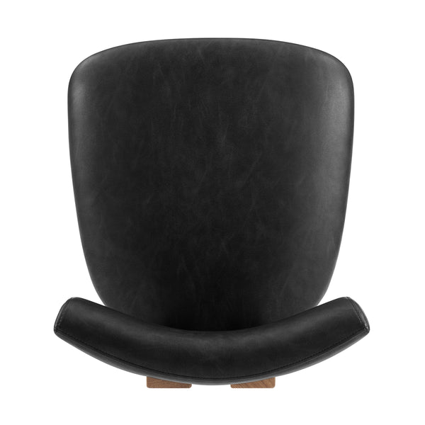 Hailey Faux Leather Dining Side Chair, Casa Black