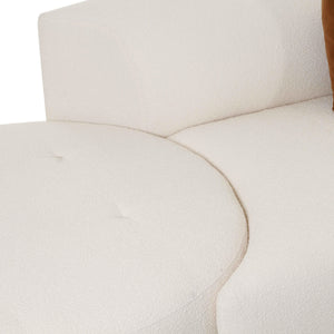 Fickle Cream Boucle 3-Piece Chaise Modular Sofa