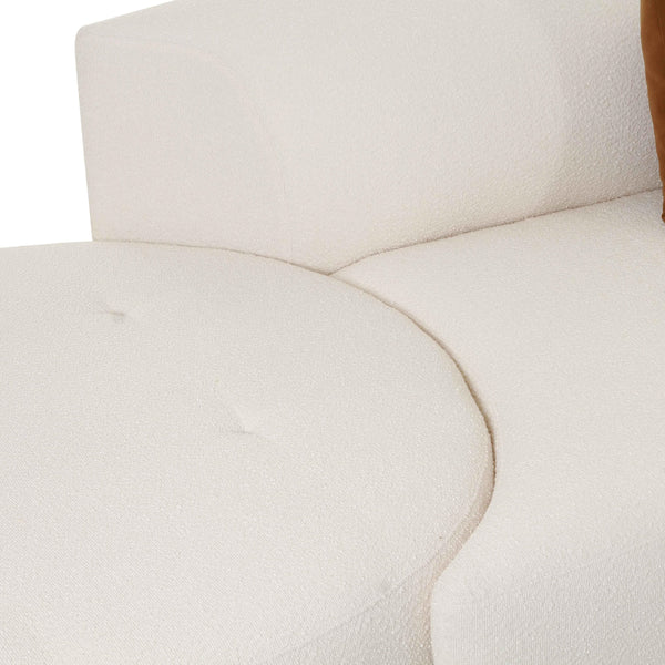 Fickle Cream Boucle 3-Piece Chaise Modular Sofa