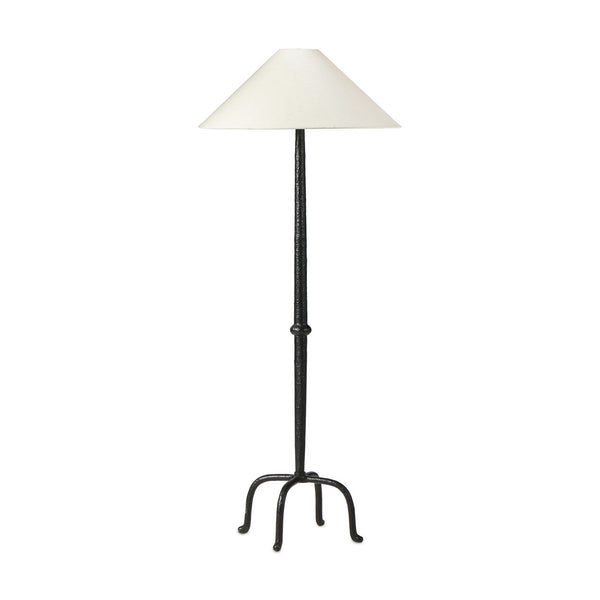 Neville Floor Lamp In Matte Black Cast Aluminum