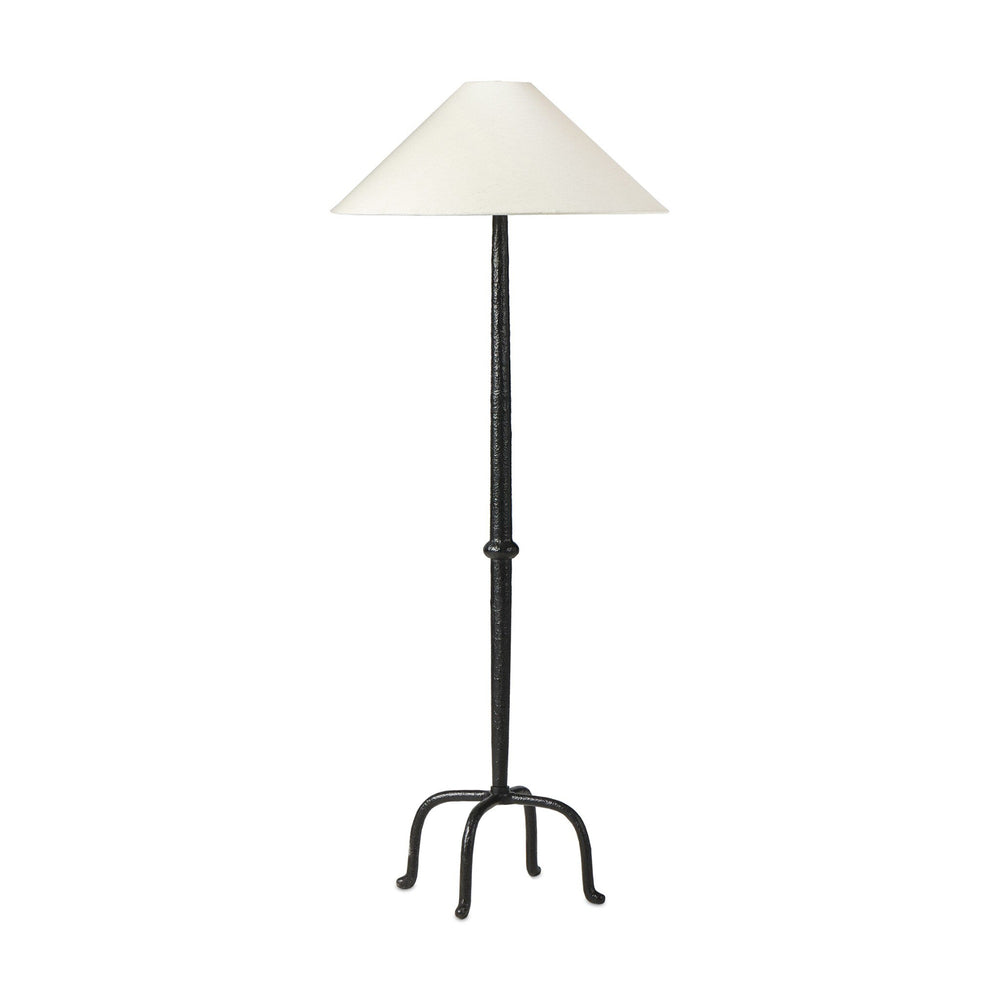 Neville Floor Lamp In Matte Black Cast Aluminum