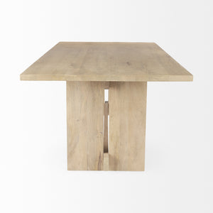 Aida 84L Light Brown Wood Dining Table