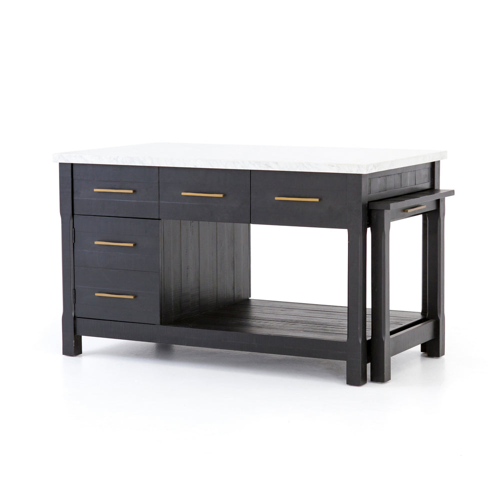 Ian Kitchen Island-Black Acacia