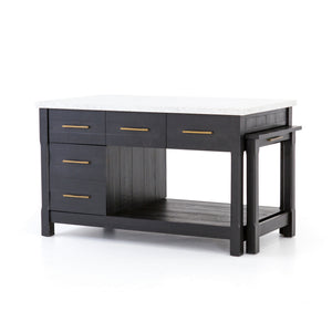 Ian Kitchen Island-Black Acacia