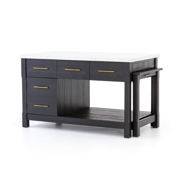 Ian Kitchen Island-Black Acacia