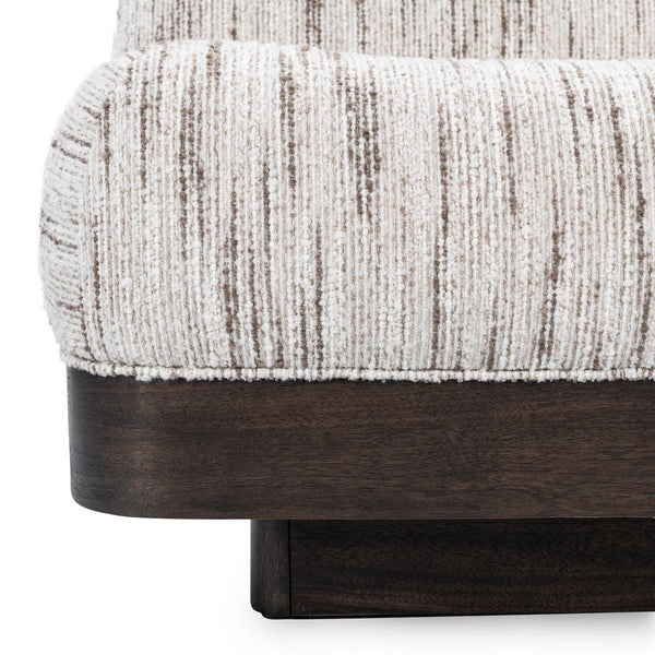 Crandall Upholstered Swivel Chair - Cocoa Cream with Tufted Backrest