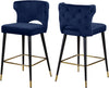 Allan Stool In Navy Velvet