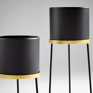 Large Liza Stand in Gold and Black