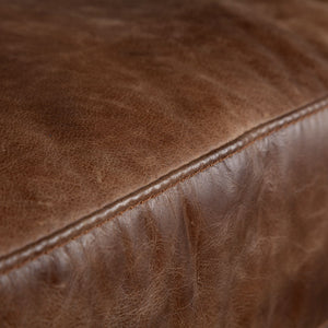 Cochrane II 82L x 33W x 32.25H Brown Leather Three Seater Sofa