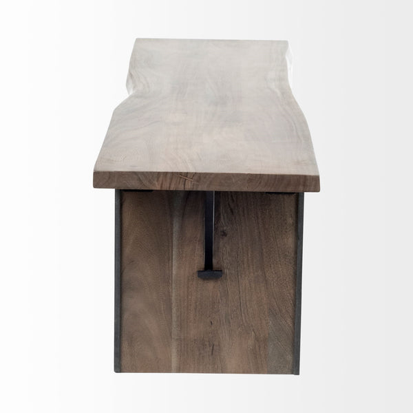 Ledger I 70L x 17W Brown Live-Edge Wooden Dining Bench