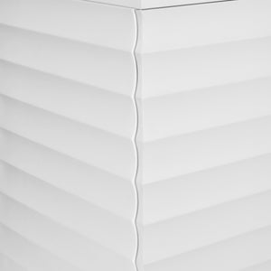 FOUR DOOR BUFFET WITH HORIZONTAL FLUTED DETAIL IN MATTE WHITE LACQUER