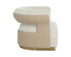 OLIDA SWIVEL LOUNGE CHAIR - HAILEY MOON / NAPA BEIGE