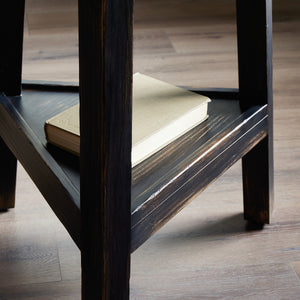 Kickapoo River Cricket Table in Distressed Black