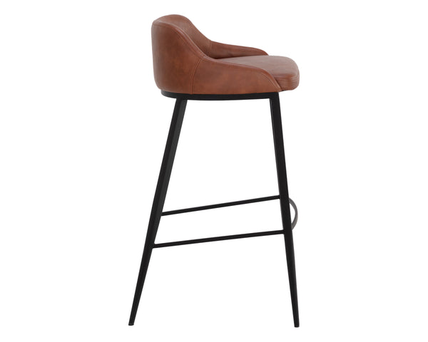 ASTRA BARSTOOL - BLACK - CINNAMON BROWN