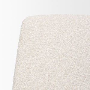 Eve Dining Chair w/ Cream Boucle Fabric & Matte Black Metal