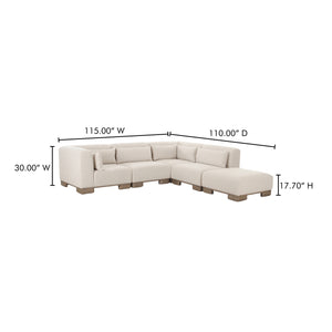 June Dream Modular Sectional in Oatmeal by Moe's