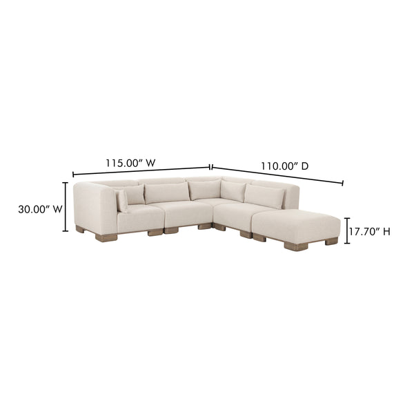 June Dream Modular Sectional in Oatmeal by Moe's
