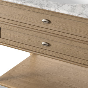 Toulouse Single Vanity - Washed Blonde Oak Veneer