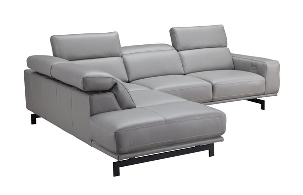 Rayan Light Grey Sectional in Left Facing