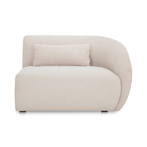 Moe's Amelia Right Arm Chair in Warm White