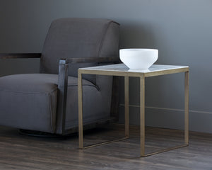 Evert End Table - White